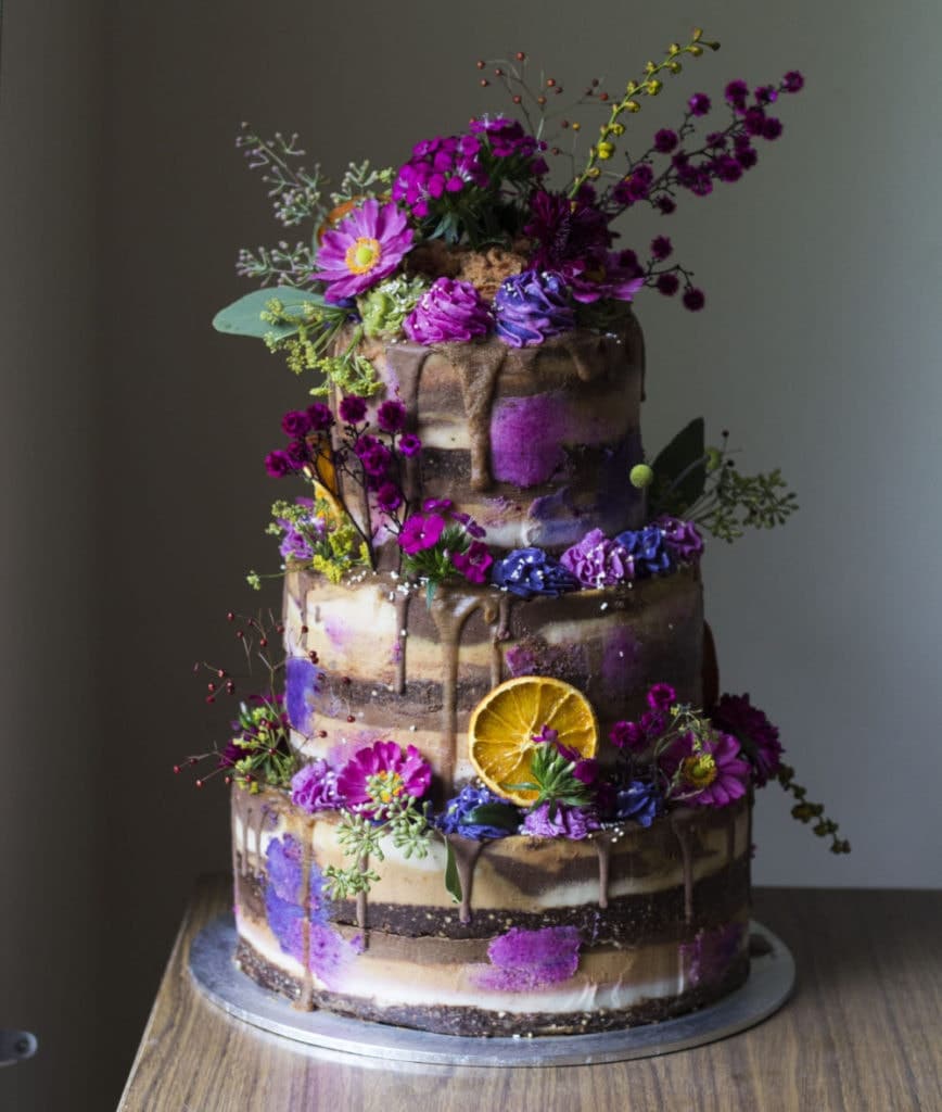 Vegan wedding cake, proving how I get paid as an Instagram food blogger.