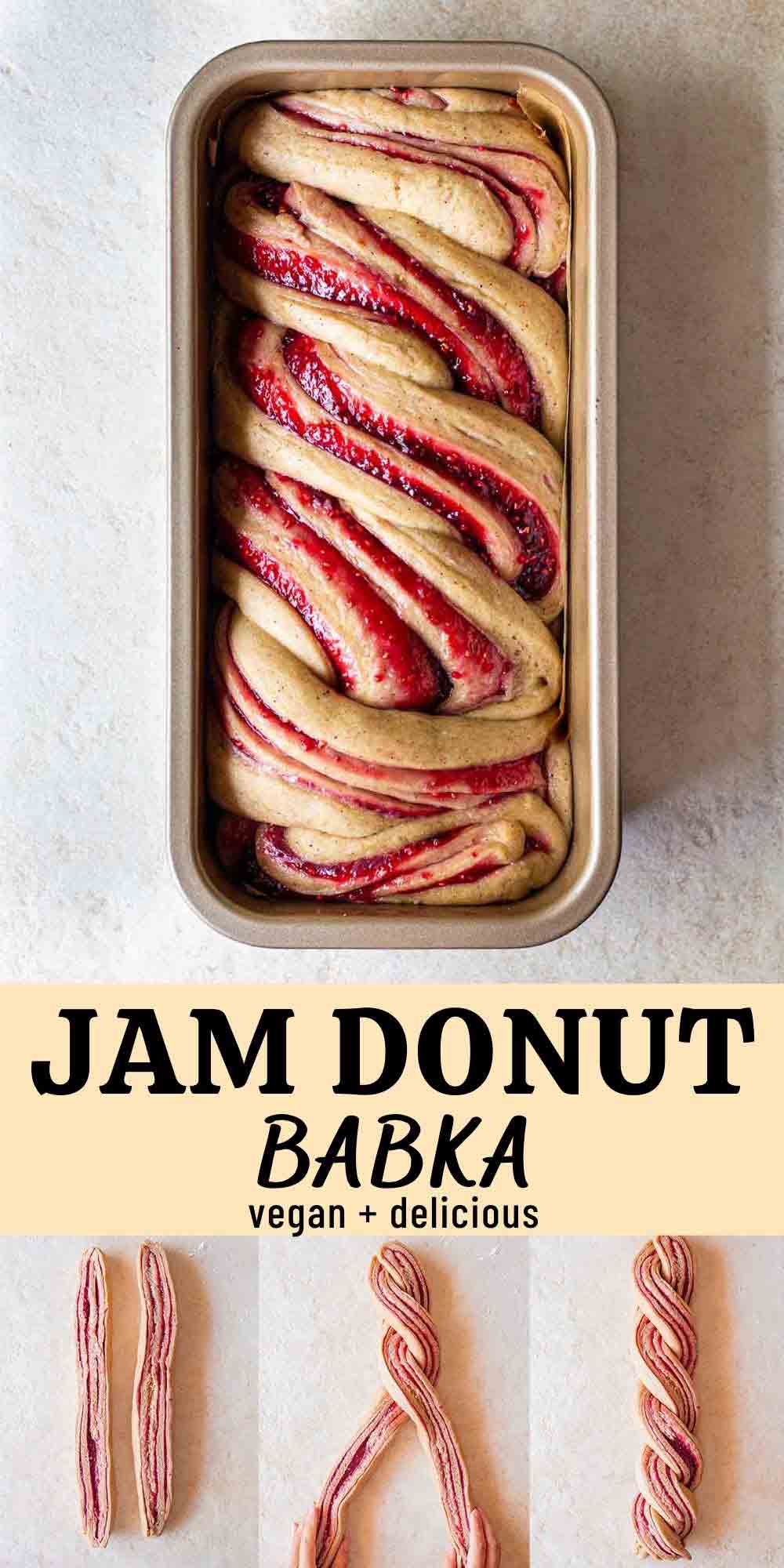 Jam donut babka (vegan)