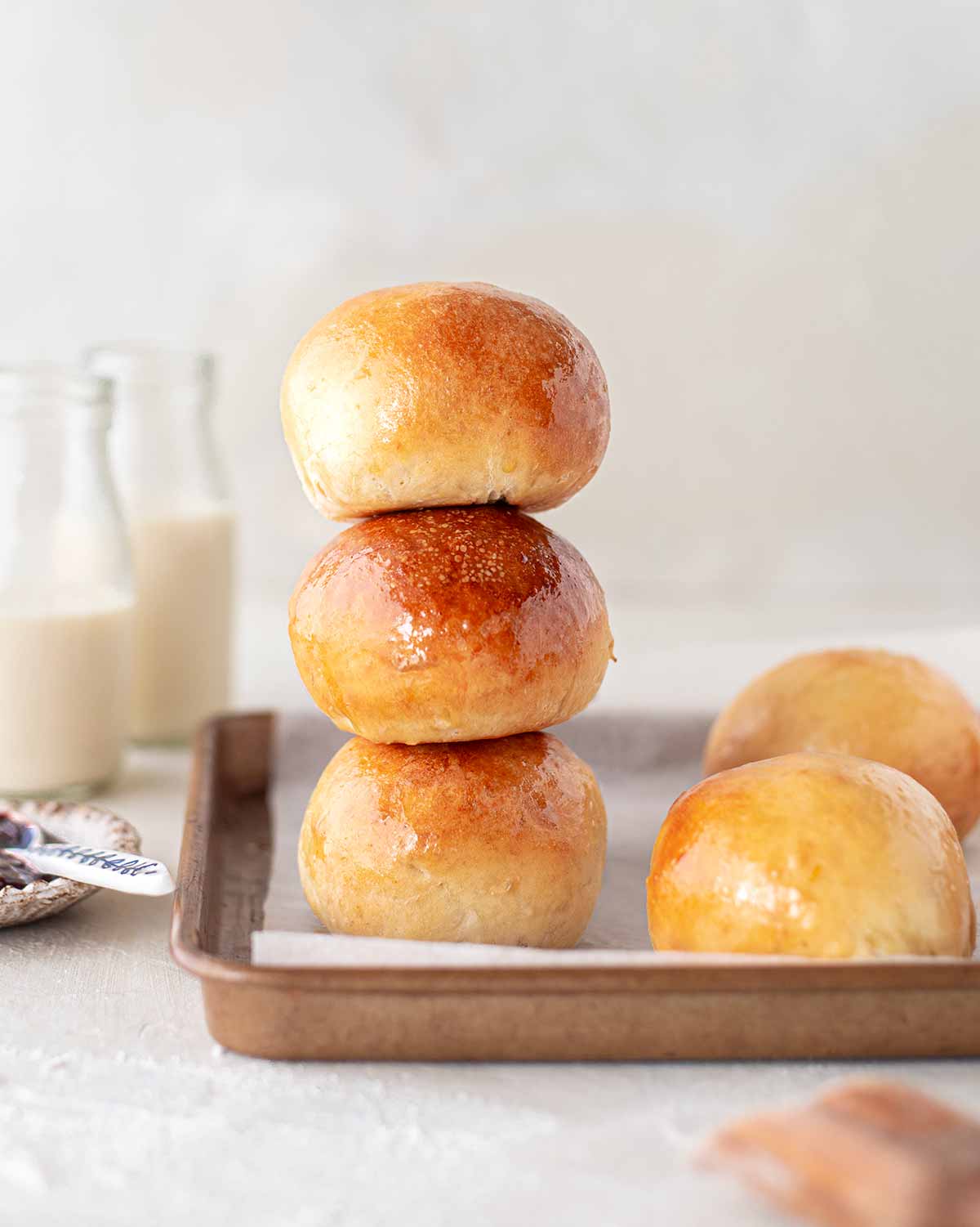 Buttery Vegan Brioche Buns - Rainbow Nourishments