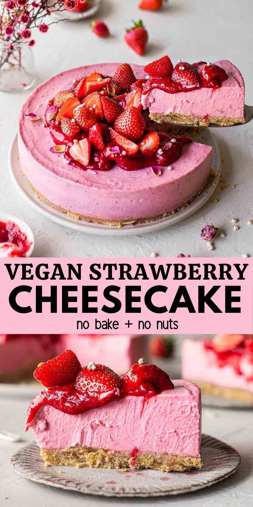 Vegan Strawberry Cheesecake