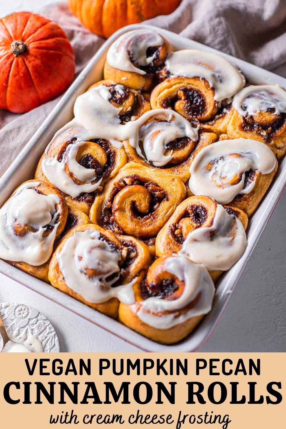 Vegan Pumpkin Cinnamon Rolls