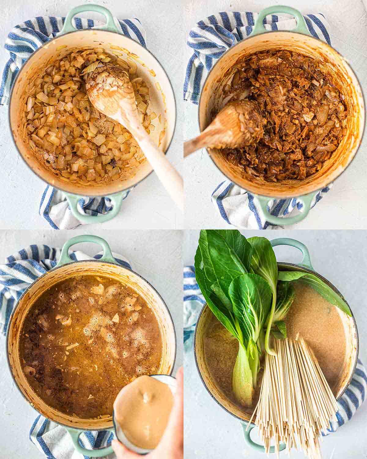 Step-by-step pictures of how to make easy vegan ramen in one pot.