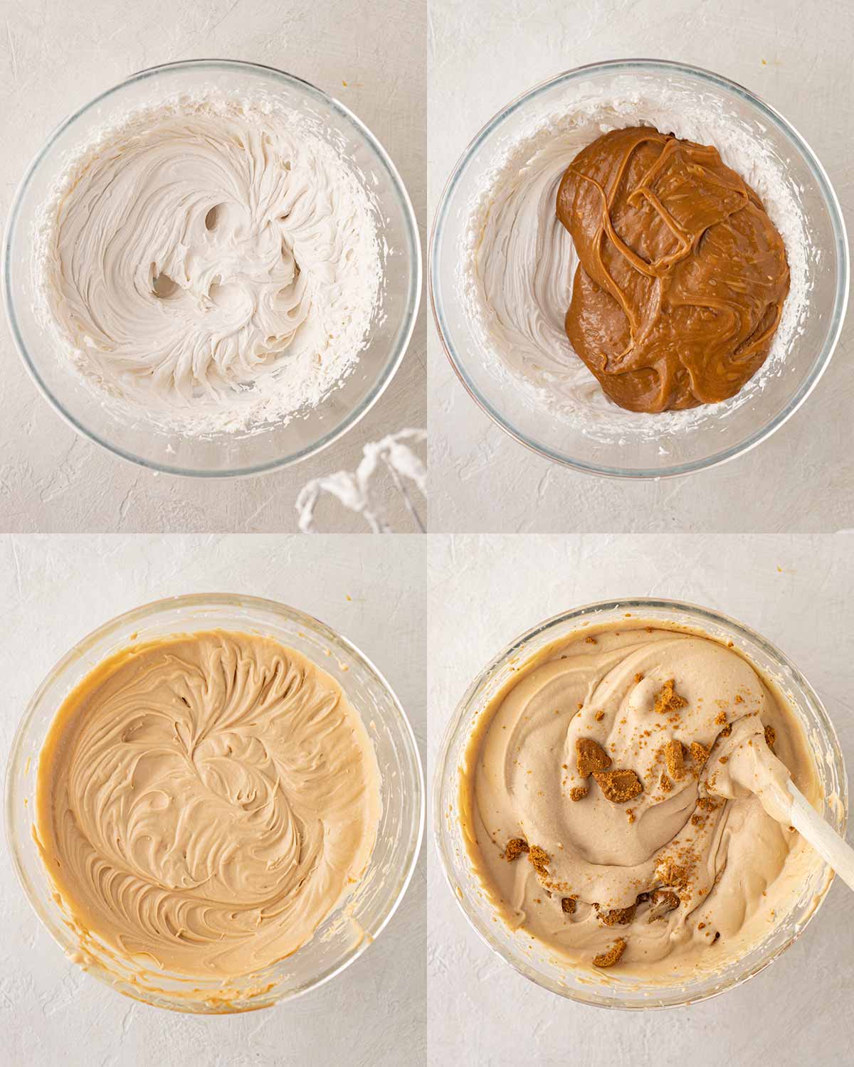 Four image collage of how to make vegan ice cream with no machine.