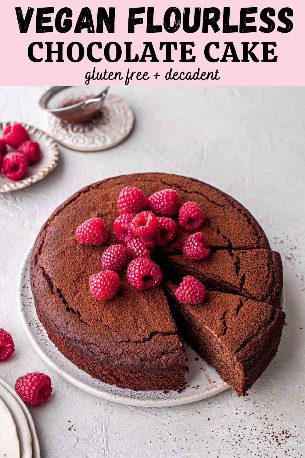 Flourless Vegan Chocolate Cake (oil free)