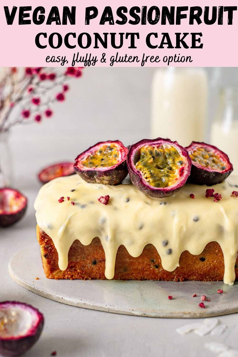 Easy Vegan Passionfruit Cake