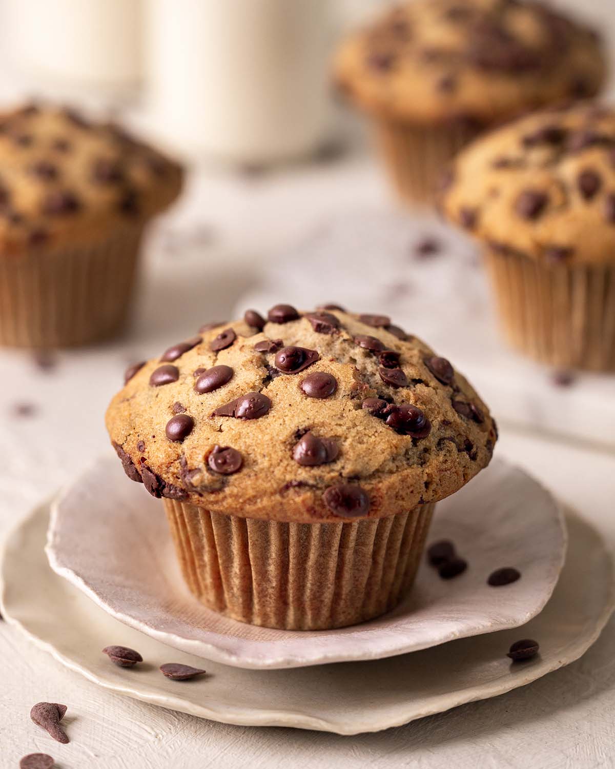 Vegan Chocolate Chip Muffins - Rainbow Nourishments